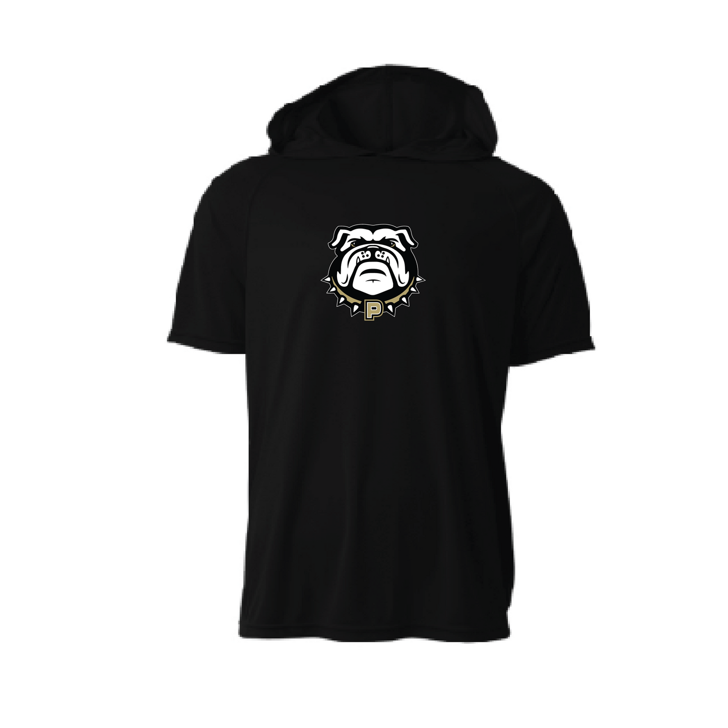 Black Hooded Bulldog Tee