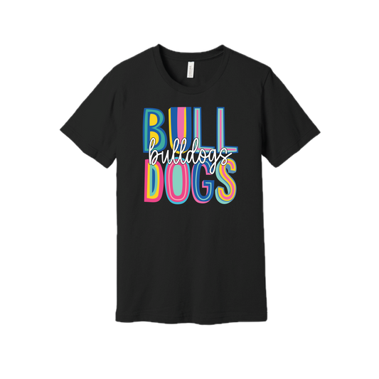 Bulldogs Rainbow Sketch Tee