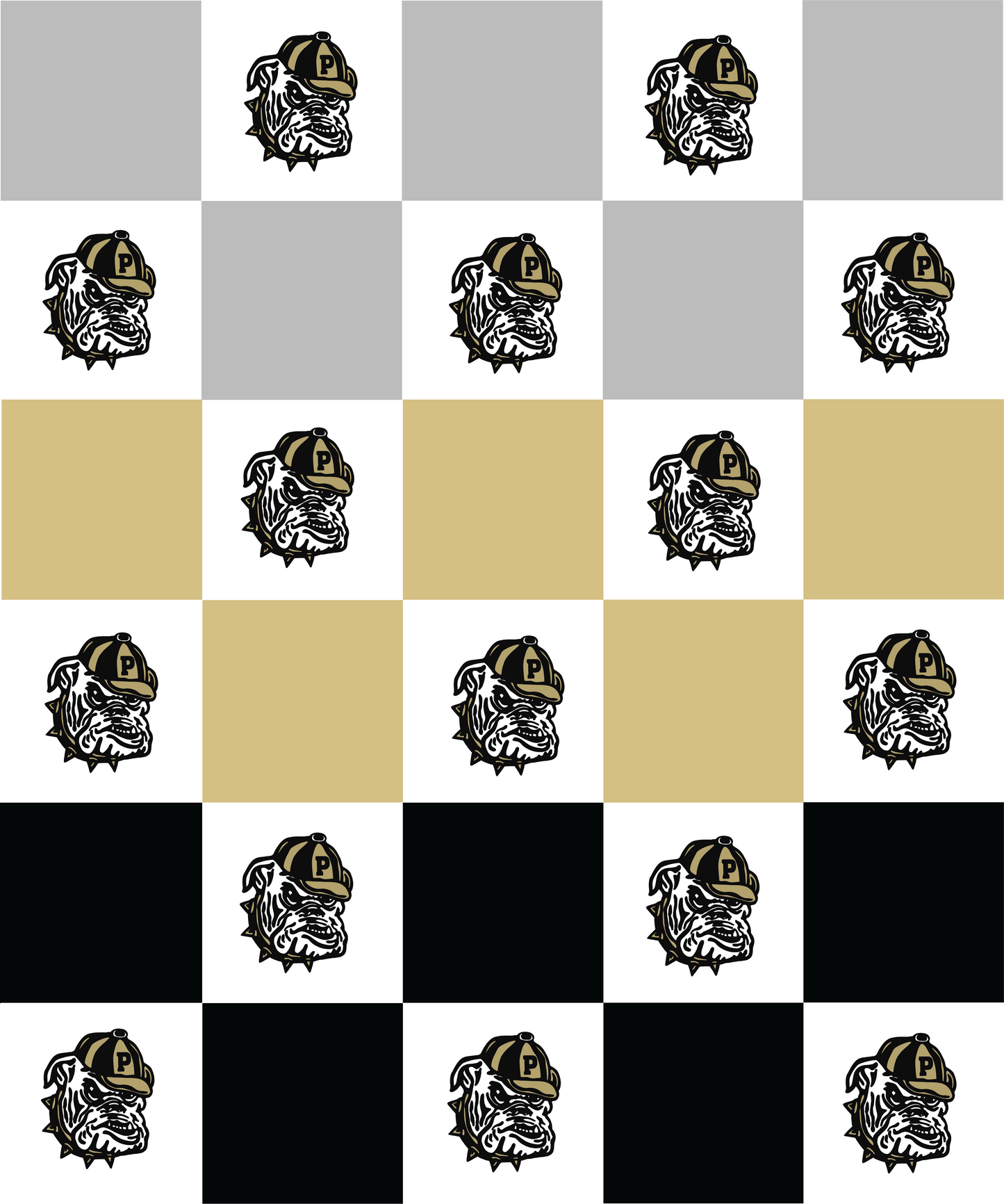 Checkered Bulldog Stadium Blanket