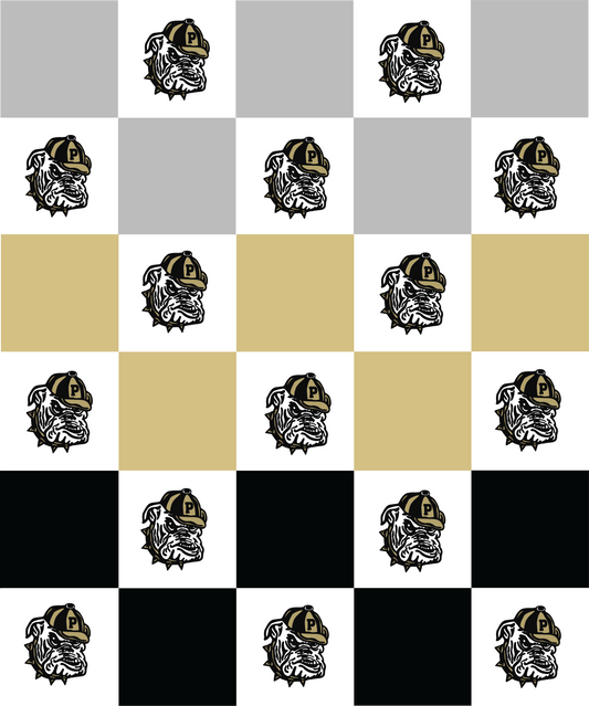 Checkered Bulldog Stadium Blanket